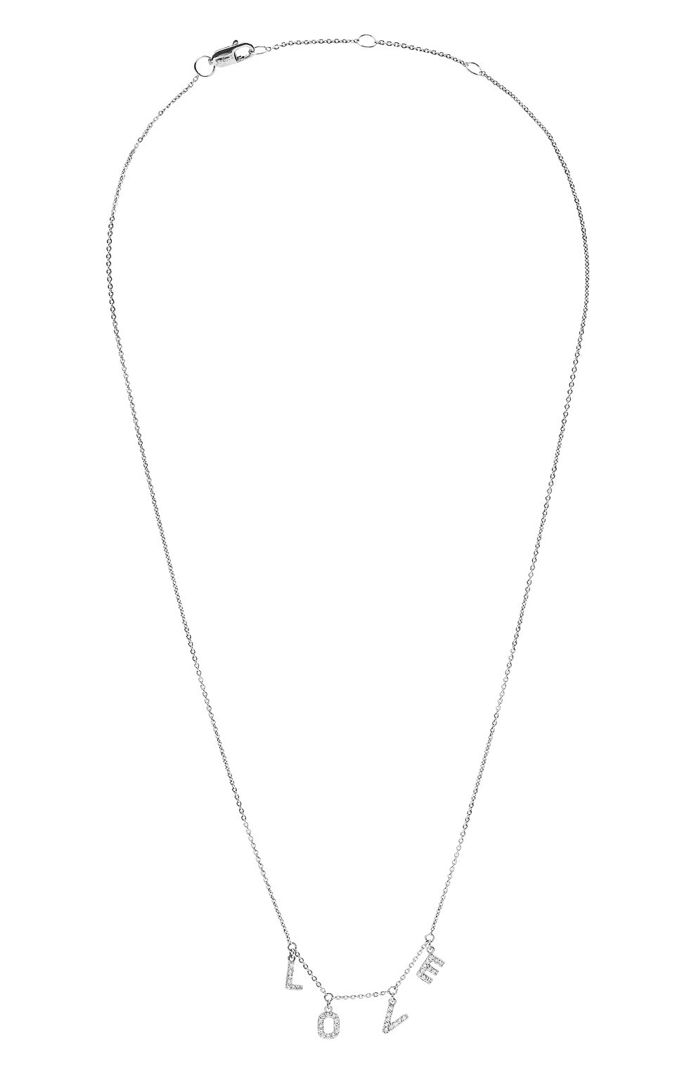 Женское колье love J-POINT серебряного цвета, арт. ИПГ857.32.090421.8W | Фото 1 (Материал: Золото; Региональные ограничения белый список (Axapta Mercury): RU)