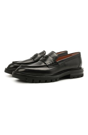 Женские кожаные пенни-лоферы SANTONI черного цвета по цене 62550 руб., арт. WUCU59020HL1NLESN01 | Фото 1 Женские кожаные пенни-лоферы SANTONI черного цвета, арт. WUCU59020HL1NLESN01 | Фото 1