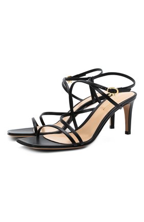 Женские кожаные босоножки GIANVITO ROSSI черного цвета по цене 62450 руб., арт. G32063.70RIC.NAPNER0 | Фото 1 Женские кожаные босоножки GIANVITO ROSSI черного цвета, арт. G32063.70RIC.NAPNER0 | Фото 1