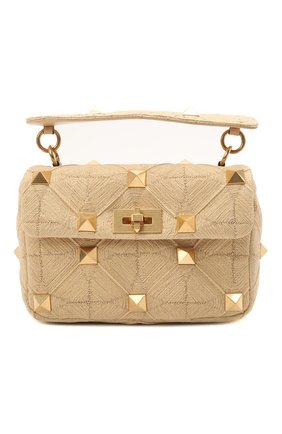 Женская сумка roman stud medium VALENTINO бежевого цвета по цене 209000 руб., арт. WW2B0I82/WEM | Фото 1 Женская сумка roman stud medium VALENTINO бежевого цвета, арт. WW2B0I82/WEM | Фото 1 (Ремень/цепочка: С цепочкой, На ремешке; Размер: medium; Сумки-технические: Сумки top-handle, Сумки через плечо; Материал: Текстиль)