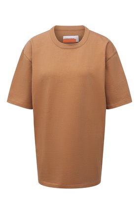 Женская хлопковая футболка HERON PRESTON FOR CALVIN KLEIN коричневого цвета по цене 11500 руб., арт. K10K108252 | Фото 1 Женская хлопковая футболка HERON PRESTON FOR CALVIN KLEIN коричневого цвета, арт. K10K108252 | Фото 1