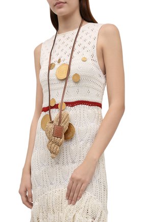 Женская сумка tulip shell mini loewe x paula's ibiza LOEWE бежевого цвета по цене 37700 руб., арт. C899T85X01 | Фото 2 Женская сумка tulip shell mini loewe x paula's ibiza LOEWE бежевого цвета, арт. C899T85X01 | Фото 2