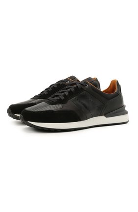 Мужские кожаные кроссовки MAGNANNI черного цвета по цене 24100 руб., арт. 23728/CR0STA/B0LTAN | Фото 1 Мужские кожаные кроссовки MAGNANNI черного цвета, арт. 23728/CR0STA/B0LTAN | Фото 1