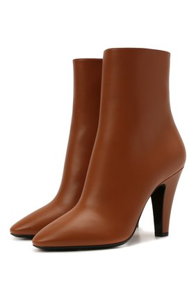 Женские кожаные ботильоны 68 SAINT LAURENT коричневого цвета по цене 86800 руб., арт. 658151/2W700 | Фото 1 Женские кожаные ботильоны 68 SAINT LAURENT коричневого цвета, арт. 658151/2W700 | Фото 1 (Материал внутренний: Натуральная кожа; Каблук тип: Устойчивый; Каблук высота: Высокий; Подошва: Плоская)
