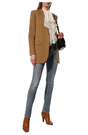 Женские кожаные ботильоны 68 SAINT LAURENT коричневого цвета по цене 86800 руб., арт. 658151/2W700 | Фото 2 Женские кожаные ботильоны 68 SAINT LAURENT коричневого цвета, арт. 658151/2W700 | Фото 2 (Материал внутренний: Натуральная кожа; Каблук тип: Устойчивый; Каблук высота: Высокий; Подошва: Плоская)