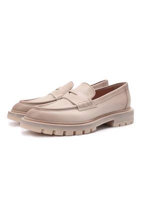 Женские кожаные пенни-лоферы SANTONI бежевого цвета по цене 62550 руб., арт. WUCU59020HL1NLGAE32 | Фото 1 Женские кожаные пенни-лоферы SANTONI бежевого цвета, арт. WUCU59020HL1NLGAE32 | Фото 1