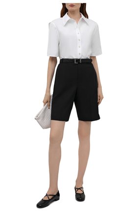 Женские кожаные балетки MIU MIU черного цвета по цене 45400 руб., арт. 5F873C/3LBV | Фото 2 Женские кожаные балетки MIU MIU черного цвета, арт. 5F873C/3LBV | Фото 2