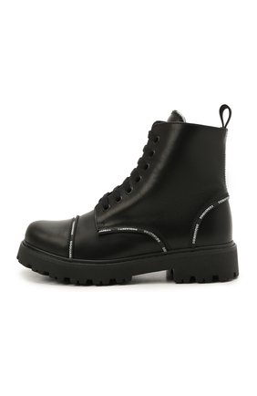 Детские кожаные ботинки DSQUARED2 черного цвета по цене 27200 руб., арт. 68587/RUNNER/36-41 | Фото 2 Детские кожаные ботинки DSQUARED2 черного цвета, арт. 68587/RUNNER/36-41 | Фото 2