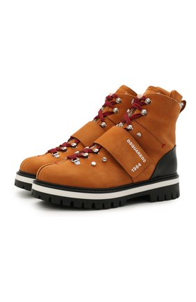 Детские кожаные ботинки DSQUARED2 коричневого цвета по цене 31800 руб., арт. 68594/M0RBID0NE/M0RBID0NE/RUNNER/M0RBID0NE/36-41 | Фото 1 Детские кожаные ботинки DSQUARED2 коричневого цвета, арт. 68594/M0RBID0NE/M0RBID0NE/RUNNER/M0RBID0NE/36-41 | Фото 1