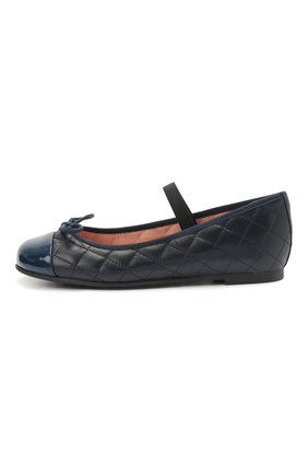 Детские кожаные балетки PRETTY BALLERINAS синего цвета по цене 11200 руб., арт. 48.405/SHADE | Фото 2 Детские кожаные балетки PRETTY BALLERINAS синего цвета, арт. 48.405/SHADE | Фото 2