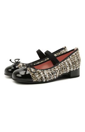 Детские туфли PRETTY BALLERINAS черного цвета по цене 16350 руб., арт. 48.408/SHADE | Фото 1 Детские туфли PRETTY BALLERINAS черного цвета, арт. 48.408/SHADE | Фото 1 (Материал внутренний: Натуральная кожа; Материал внешний: Текстиль; Девочки-школьная форма: Классическая обувь; Региональные ограничения белый список (Axapta Mercury): RU; Длина стельки: 20, 17,3, 20,6, 15,3, 15,9, 18, 21,1, 21,8, 18,5, 19,2, 16,6)