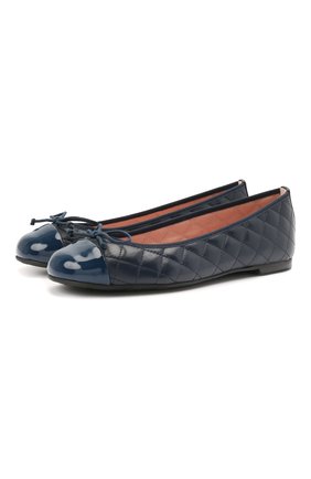 Детские кожаные балетки PRETTY BALLERINAS синего цвета по цене 12350 руб., арт. 48.804/SHADE | Фото 1 Детские кожаные балетки PRETTY BALLERINAS синего цвета, арт. 48.804/SHADE | Фото 1