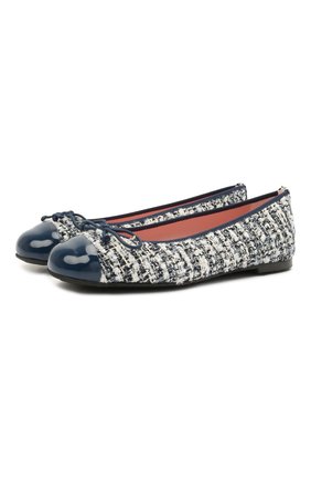 Детские балетки PRETTY BALLERINAS синего цвета по цене 12350 руб., арт. 48.805/SHADE | Фото 1 Детские балетки PRETTY BALLERINAS синего цвета, арт. 48.805/SHADE | Фото 1