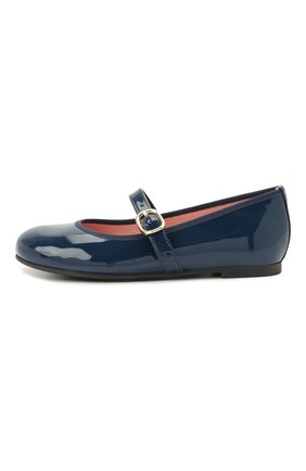 Детские кожаные балетки PRETTY BALLERINAS синего цвета по цене 14850 руб., арт. 49.106-R/SHADE | Фото 2 Детские кожаные балетки PRETTY BALLERINAS синего цвета, арт. 49.106-R/SHADE | Фото 2 (Материал внутренний: Натуральная кожа; Материал внешний: Кожа; Девочки-школьная форма: Классическая обувь; Региональные ограничения белый список (Axapta Mercury): RU)