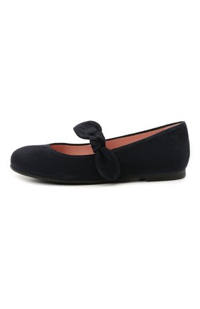 Детские замшевые балетки PRETTY BALLERINAS темно-синего цвета по цене 12350 руб., арт. 49.109/ANGELIS | Фото 2 Детские замшевые балетки PRETTY BALLERINAS темно-синего цвета, арт. 49.109/ANGELIS | Фото 2