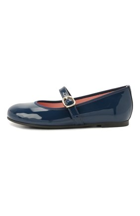 Детские кожаные балетки PRETTY BALLERINAS синего цвета по цене 12350 руб., арт. 49.113-R/SHADE | Фото 2 Детские кожаные балетки PRETTY BALLERINAS синего цвета, арт. 49.113-R/SHADE | Фото 2
