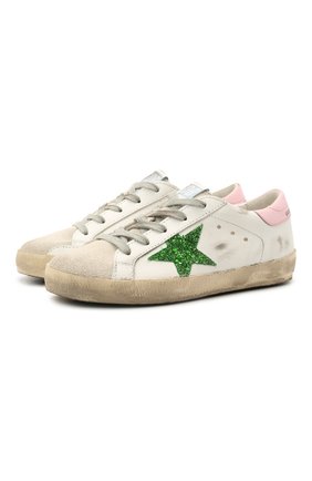 Детские кожаные кеды superstar GOLDEN GOOSE DELUXE BRAND белого цвета по цене 19950 руб., арт. GYF00101.F001159 | Фото 1 Детские кожаные кеды superstar GOLDEN GOOSE DELUXE BRAND белого цвета, арт. GYF00101.F001159 | Фото 1 (Материал внутренний: Натуральная кожа; Материал внешний: Кожа)