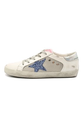 Детские кожаные кеды superstar GOLDEN GOOSE DELUXE BRAND белого цвета по цене 28800 руб., арт. GYF00103.F001071 | Фото 2 Детские кожаные кеды superstar GOLDEN GOOSE DELUXE BRAND белого цвета, арт. GYF00103.F001071 | Фото 2 (Материал внутренний: Натуральная кожа; Материал внешний: Кожа; Региональные ограничения белый список (Axapta Mercury): RU; Девочки Кросс-КТ: Обувь-низкие)