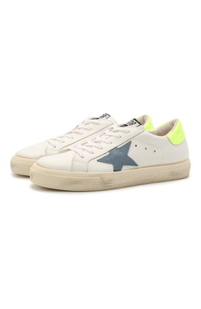 Детские кожаные кеды superstar GOLDEN GOOSE DELUXE BRAND белого цвета по цене 22450 руб., арт. GYF00112.F001166 | Фото 1 Детские кожаные кеды superstar GOLDEN GOOSE DELUXE BRAND белого цвета, арт. GYF00112.F001166 | Фото 1 (Материал внутренний: Текстиль, Натуральная кожа; Материал внешний: Кожа; Региональные ограничения белый список (Axapta Mercury): RU; Мальчики Кросс-КТ: Обувь-низкие)