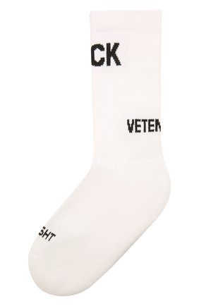 Женские хлопковые носки VETEMENTS белого цвета по цене 8735 руб., арт. UA52S0200W 2906/W | Фото 1 Женские хлопковые носки VETEMENTS белого цвета, арт. UA52S0200W 2906/W | Фото 1