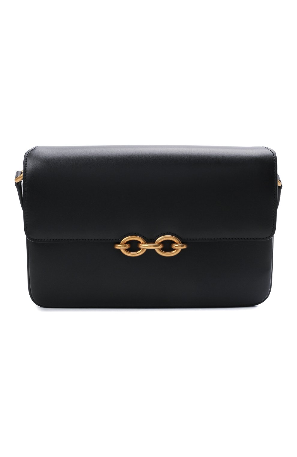 Женская сумка maillon SAINT LAURENT черного цвета, арт. 649795/2R20W | Фото 1 (Сумки-технические: Сумки через плечо; Материал: Натуральная кожа; Ремень/цепочка: На ремешке; Размер: small)