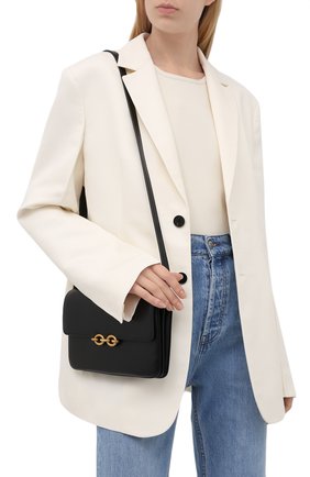 Женская сумка maillon SAINT LAURENT черного цвета по цене 173500 руб., арт. 649795/2R20W | Фото 2 Женская сумка maillon SAINT LAURENT черного цвета, арт. 649795/2R20W | Фото 2 (Сумки-технические: Сумки через плечо; Материал: Натуральная кожа; Ремень/цепочка: На ремешке; Размер: small)