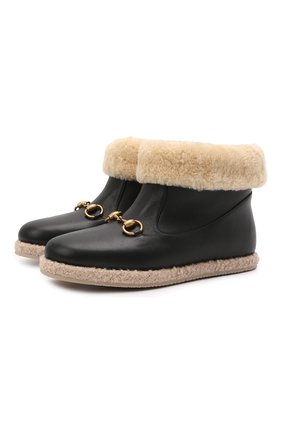 Женские кожаные сапоги GUCCI черного цвета по цене 79950 руб., арт. 645753/17T40 | Фото 1 Женские кожаные сапоги GUCCI черного цвета, арт. 645753/17T40 | Фото 1