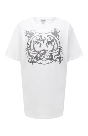 Женская хлопковая футболка KENZO белого цвета по цене 15150 руб., арт. FB52TS9104SA | Фото 1 Женская хлопковая футболка KENZO белого цвета, арт. FB52TS9104SA | Фото 1