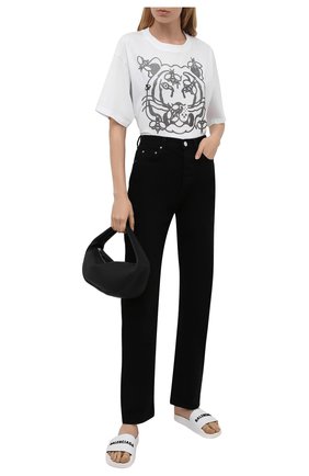 Женская хлопковая футболка KENZO белого цвета по цене 15150 руб., арт. FB52TS9104SA | Фото 2 Женская хлопковая футболка KENZO белого цвета, арт. FB52TS9104SA | Фото 2