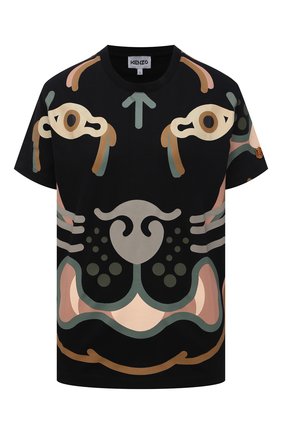 Женская хлопковая футболка kenzo x wwf KENZO черного цвета по цене 13350 руб., арт. FB52TS9444SB | Фото 1 Женская хлопковая футболка kenzo x wwf KENZO черного цвета, арт. FB52TS9444SB | Фото 1