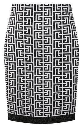 Женская юбка BALMAIN черно-белого цвета по цене 95050 руб., арт. WF1LB005/K272 | Фото 1 Женская юбка BALMAIN черно-белого цвета, арт. WF1LB005/K272 | Фото 1 (Женское Кросс-КТ: Юбка-одежда; Длина Ж (юбки, платья, шорты): Мини; Кросс-КТ: Трикотаж)