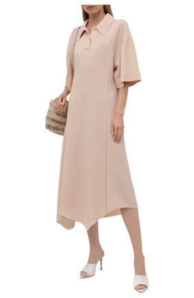 Женское платье из вискозы и шелка ACNE STUDIOS бежевого цвета по цене 59900 руб., арт. A20282 | Фото 2 Женское платье из вискозы и шелка ACNE STUDIOS бежевого цвета, арт. A20282 | Фото 2