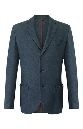 Мужской пиджак из шелка и кашемира LORO PIANA синего цвета по цене 339000 руб., арт. FAI2572 | Фото 1 Мужской пиджак из шелка и кашемира LORO PIANA синего цвета, арт. FAI2572 | Фото 1