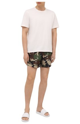 Мужские плавки-шорты OFF-WHITE хаки цвета по цене 29550 руб., арт. 0MFA003S21FAB006 | Фото 2 Мужские плавки-шорты OFF-WHITE хаки цвета, арт. 0MFA003S21FAB006 | Фото 2