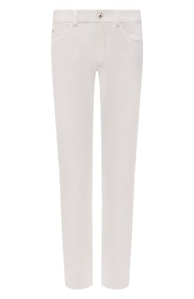 Мужские хлопковые брюки LORO PIANA белого цвета, арт. FAI2480 | Фото 1 (Случай: Повседневный; Длина (брюки, джинсы): Стандартные; Материал внешний: Хлопок; Стили: Кэжуэл)