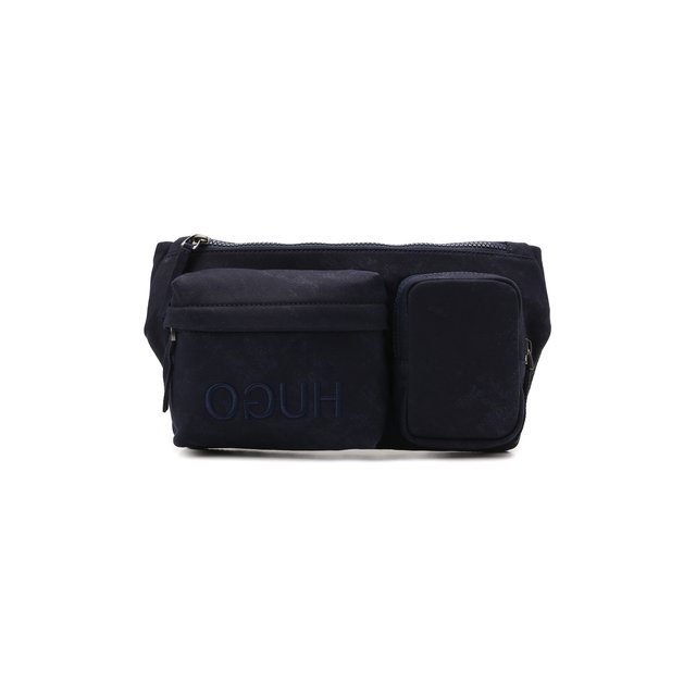 Текстильная поясная сумка HUGO 50455534, цвет синий, размер NS
