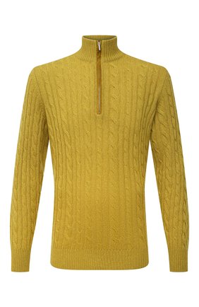 Мужской кашемировый свитер LORO PIANA желтого цвета по цене 182000 руб., арт. FAD7358 | Фото 1 Мужской кашемировый свитер LORO PIANA желтого цвета, арт. FAD7358 | Фото 1 (Материал внешний: Шерсть, Кашемир; Принт: Без принта; Длина (для топов): Стандартные; Стили: Кэжуэл; Рукава: Длинные; Мужское Кросс-КТ: Свитер-одежда)