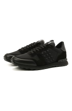Мужские комбинированные кроссовки rockrunner VALENTINO черного цвета по цене 52900 руб., арт. WY2S0748/VBU | Фото 1 Мужские комбинированные кроссовки rockrunner VALENTINO черного цвета, арт. WY2S0748/VBU | Фото 1