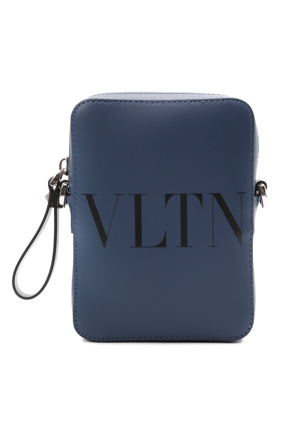 Мужская кожаная сумка VALENTINO темно-синего цвета, арт. WY2B0943/WJW | Фото 1