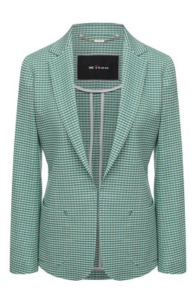 Женский шерстяной жакет KITON светло-зеленого цвета по цене 267500 руб., арт. D48539K09T79 | Фото 1 Женский шерстяной жакет KITON светло-зеленого цвета, арт. D48539K09T79 | Фото 1