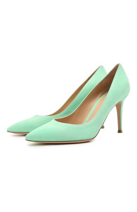 Женские замшевые туфли gianvito 85 GIANVITO ROSSI бирюзового цвета по цене 48850 руб., арт. G24580.85RIC.CAMTIFF | Фото 1 Женские замшевые туфли gianvito 85 GIANVITO ROSSI бирюзового цвета, арт. G24580.85RIC.CAMTIFF | Фото 1