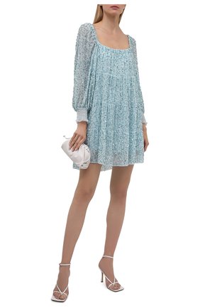 Женское платье с пайетками ALICE + OLIVIA голубого цвета по цене 79950 руб., арт. CC104E60537 | Фото 2 Женское платье с пайетками ALICE + OLIVIA голубого цвета, арт. CC104E60537 | Фото 2