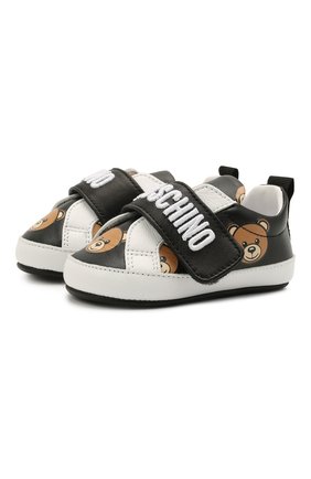 Детские кожаные кеды MOSCHINO черного цвета по цене 12500 руб., арт. 68712/GL0V./GL0VE/GL0VE/GL0VE/15-21 | Фото 1 Детские кожаные кеды MOSCHINO черного цвета, арт. 68712/GL0V./GL0VE/GL0VE/GL0VE/15-21 | Фото 1