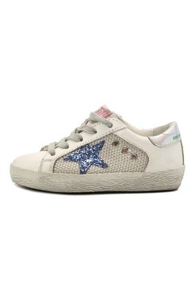 Детские кожаные кеды superstar GOLDEN GOOSE DELUXE BRAND белого цвета по цене 17600 руб., арт. GJF00103.F001071 | Фото 2 Детские кожаные кеды superstar GOLDEN GOOSE DELUXE BRAND белого цвета, арт. GJF00103.F001071 | Фото 2 (Материал внутренний: Натуральная кожа; Материал внешний: Кожа)