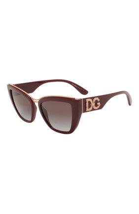 Женские солнцезащитные очки DOLCE & GABBANA бордового цвета по цене 21300 руб., арт. 6144-32858G | Фото 1 Женские солнцезащитные очки DOLCE & GABBANA бордового цвета, арт. 6144-32858G | Фото 1 (Тип очков: С/з; Оптика Гендер: оптика-женское; Очки форма: Cat-eye)