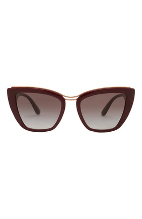 Женские солнцезащитные очки DOLCE & GABBANA бордового цвета по цене 21300 руб., арт. 6144-32858G | Фото 3 Женские солнцезащитные очки DOLCE & GABBANA бордового цвета, арт. 6144-32858G | Фото 3 (Тип очков: С/з; Оптика Гендер: оптика-женское; Очки форма: Cat-eye)