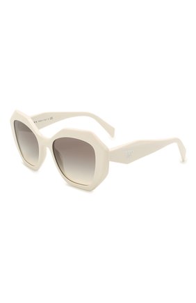 Женские солнцезащитные очки PRADA белого цвета, арт. 16WS-142130 | Фото 1 (Тип очков: С/з; Региональные ограничения белый список (Axapta Mercury): RU; Очки форма: Бабочка; Оптика Гендер: оптика-женское)