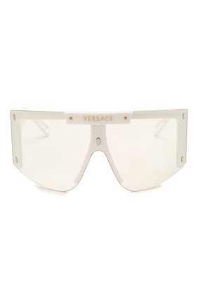 Женские солнцезащитные очки+2 клипона VERSACE белого цвета по цене 24900 руб., арт. 4393-401/1W | Фото 3 Женские солнцезащитные очки+2 клипона VERSACE белого цвета, арт. 4393-401/1W | Фото 3 (Тип очков: С/з; Очки форма: Маска, Прямоугольные; Оптика Гендер: оптика-женское)