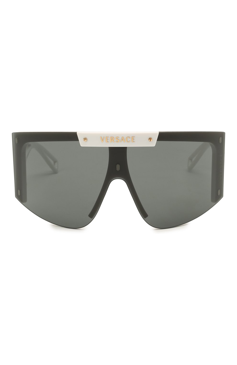 Женские солнцезащитные очки+2 клипона VERSACE белого цвета, арт. 4393-401/1W | Фото 5 (Тип очков: С/з; Очки форма: Маска, Прямоугольные; Оптика Гендер: оптика-женское)