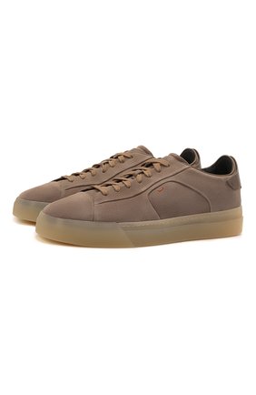Мужские замшевые кеды SANTONI бежевого цвета по цене 38950 руб., арт. MBGT21553TNERRAUM45 | Фото 1 Мужские замшевые кеды SANTONI бежевого цвета, арт. MBGT21553TNERRAUM45 | Фото 1